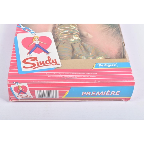 46 - A BOXED PEDIGREE SINDY PREMIERE DOLL, numbered 42016, the earrings are missing, bag included within ... 