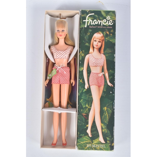 57 - A BOXED MATTEL FRANCIE DOLL, No.1140, straight leg blonde version, with Francie label to right wrist... 