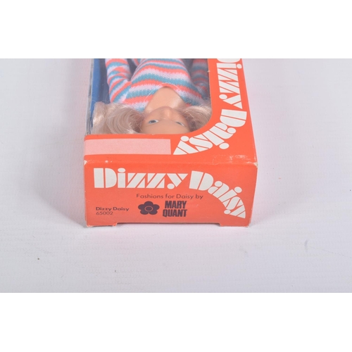 60 - A BOXED FLAIR TOYS MARY QUANT DIZZY DAISY DOLL, No.65002, doll and outfit including shoes both in go... 