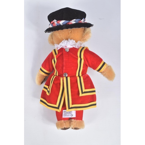 76 - FIVE MERRYTHOUGHT FOR HARRODS TEDDY BEARS, Beefeater, Policeman, Harrods Doorman, Sherlock Holmes an... 