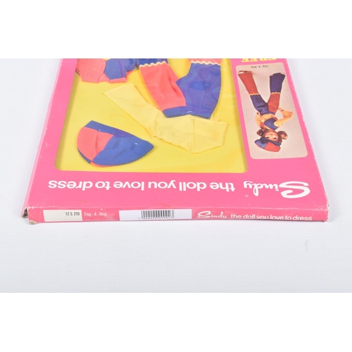 106 - THREE BOXED ROVEX PEDIGREE SINDY OUTFIT SETS, the first a Cosy Coat S202, the second a Checker Decke... 