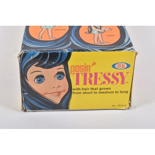 113 - A BOXED IDEAL POSIN TRESSY DOLL, reference 1024-9, 3P-0330, doll featured in a light blue and white ... 