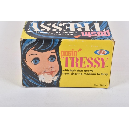 113 - A BOXED IDEAL POSIN TRESSY DOLL, reference 1024-9, 3P-0330, doll featured in a light blue and white ... 