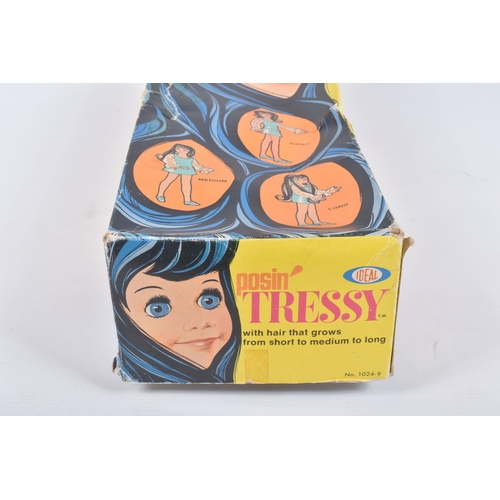 114 - A BOXED IDEAL POSIN TRESSY DOLL, reference 1024-9, 3P-0330, doll featured in a light blue and white ... 