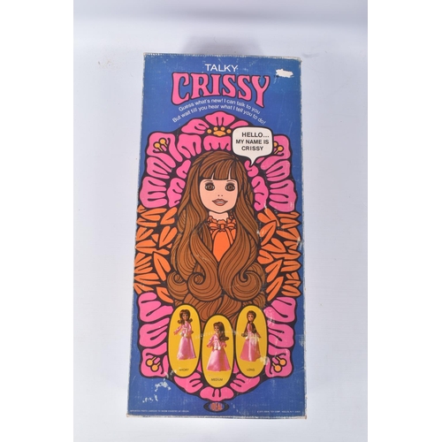 115 - TWO BOXED 1971 IDEAL CRISSY DOLLS, the first a Movin'... Groovin' Crissy, 1082-7, orange dress light... 