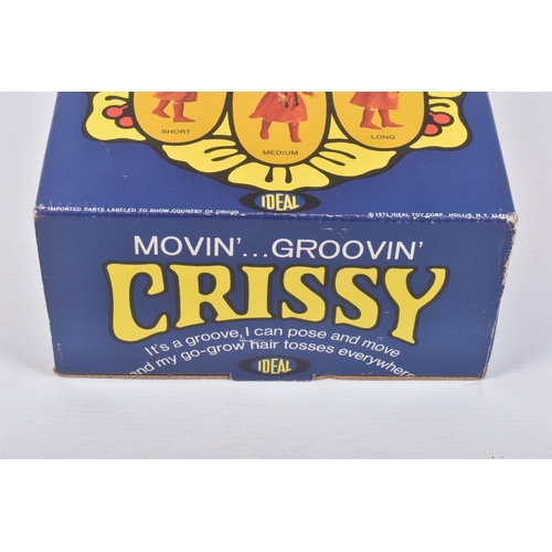 115 - TWO BOXED 1971 IDEAL CRISSY DOLLS, the first a Movin'... Groovin' Crissy, 1082-7, orange dress light... 