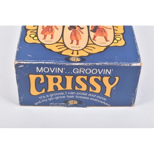 116 - A BOXED 1971 IDEAL MOVIN'... GROOVIN' CRISSY DOLL, reference 1089-2, debris or marks to the eyelids,... 