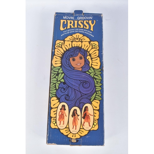 116 - A BOXED 1971 IDEAL MOVIN'... GROOVIN' CRISSY DOLL, reference 1089-2, debris or marks to the eyelids,... 