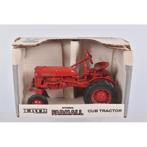 128 - THREE BOXED DIE-CAST ERTL 1/16 SCALE AGRICULTURAL VEHICLES, the first an Antique Fordson Tractor, re... 