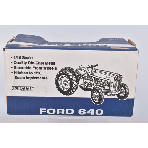 129 - FOUR BOXED DIE-CAST ERTL 1/16 SCALE AGRICULTURALL VEHICLES, the first an Antique Fordson Tractor, re... 