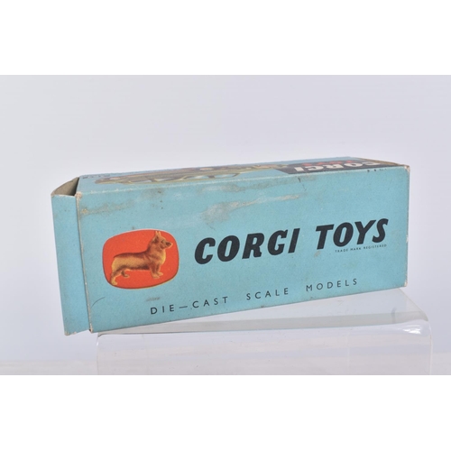 134 - A BOXED CORGI TOYS ROVER 90 CAR, numbered 204, light grey body, flat hubs, silvered detail, added ta... 