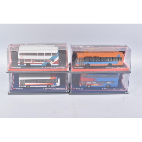 85 - A COLLECTION OF BOXED DIECAST CORGI BUSES AND TRAMS, to include eight Classic Public Transport model... 