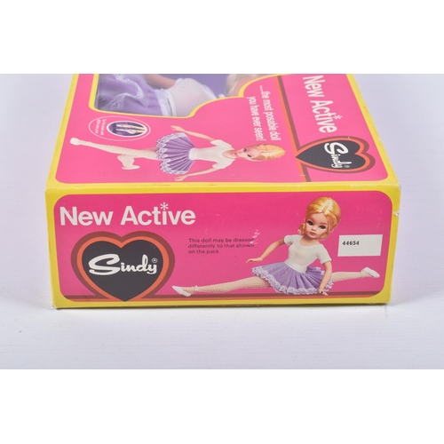 91 - A BOXED PEDIGREE SINDY NEW ACTIVE BALLERINA DOLL, reference 44654, blonde hair, lilac/purple and whi... 