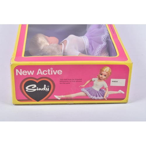 91 - A BOXED PEDIGREE SINDY NEW ACTIVE BALLERINA DOLL, reference 44654, blonde hair, lilac/purple and whi... 