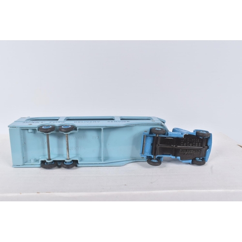 143 - A BOXED DINKY SUPERTOYS BEDFORD PULLMORE CAR TRANSPORTER, No.982, darker blue cab and hubs, lighter ... 