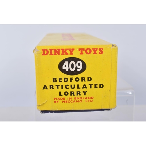 143 - A BOXED DINKY SUPERTOYS BEDFORD PULLMORE CAR TRANSPORTER, No.982, darker blue cab and hubs, lighter ... 