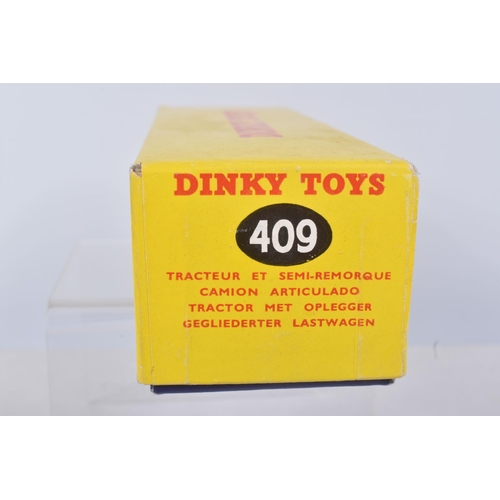 143 - A BOXED DINKY SUPERTOYS BEDFORD PULLMORE CAR TRANSPORTER, No.982, darker blue cab and hubs, lighter ... 