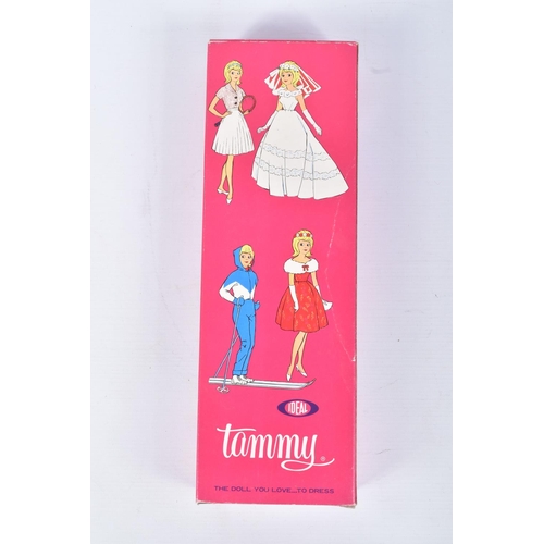 155 - A BOXED IDEAL TAMMY DOLL, blonde doll in pink gingham dress, No.7115-100, head appears paler than ot... 