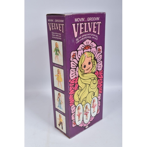 173 - THREE BOXED DOLLS, the first an Ideal Movin'... Groovin' Velvet, reference 1027-2, dolls head wrappe... 