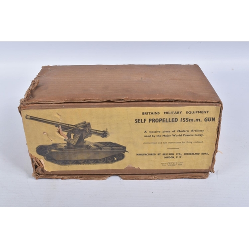 177 - A BOXED BRITAINS SELF PROPELLED 155mm GUN, No.2175, appears complete, playworn condition with some v... 