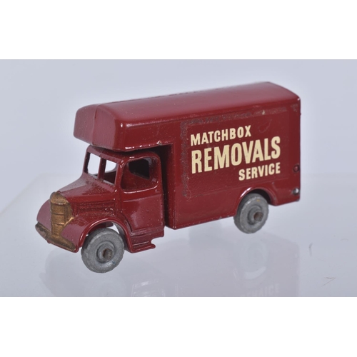 178 - A BOXED MOKO LESNEY BEDFORD REMOVALS VAN, No.17, maroon body with gold trim, in very good condition ... 