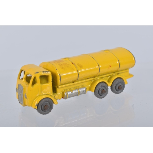 180 - FOUR BOXED MOKO LESNEY LORRY/TRUCK MODELS, E.R.F. Road Tanker, No.11, yellow with silver trim, but h... 