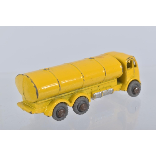 180 - FOUR BOXED MOKO LESNEY LORRY/TRUCK MODELS, E.R.F. Road Tanker, No.11, yellow with silver trim, but h... 