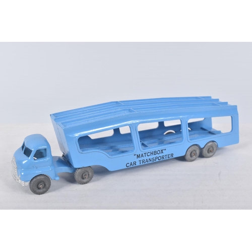 183 - A BOXED MATCHBOX SERIES ACCESSORY PACK No.2 BEDFORD ARTICULATED CAR TRANSPORTER, pale blue body with... 