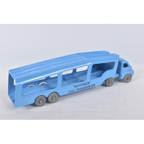 183 - A BOXED MATCHBOX SERIES ACCESSORY PACK No.2 BEDFORD ARTICULATED CAR TRANSPORTER, pale blue body with... 