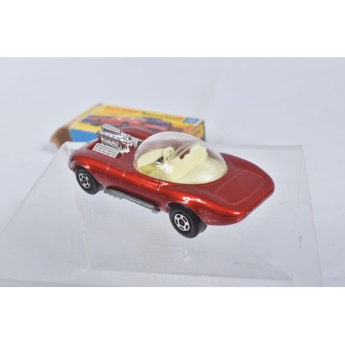 189 - FOUR BOXED MATCHBOX SUPERFAST MODEL CARS, the first a 27 e New Lamborghini Countach, yellow body, re... 