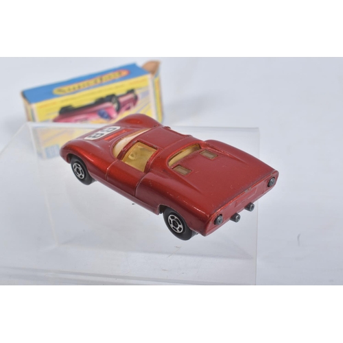 189 - FOUR BOXED MATCHBOX SUPERFAST MODEL CARS, the first a 27 e New Lamborghini Countach, yellow body, re... 