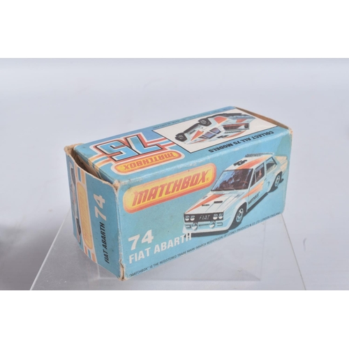 190 - FIVE BOXED MATCHBOX SUPERFAST 75 MODEL CARS, 39 c New Rolls Royce Silver Shadow, red metallic body, ... 