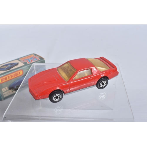 190 - FIVE BOXED MATCHBOX SUPERFAST 75 MODEL CARS, 39 c New Rolls Royce Silver Shadow, red metallic body, ... 