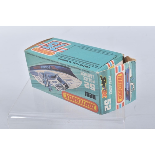 191 - SIX BOXED MATCHBOX SUPERFAST 75 MODEL CARS, the first is a a New 70c S.P. Gun in military green, bro... 