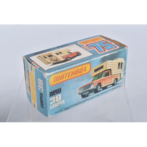 192 - FIVE BOXED MATCHBOX SUPERFAST 75 MODEL CARS, the first a New 54d Mobile Home, cream body with black ... 