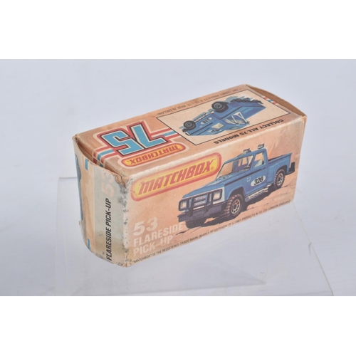 192 - FIVE BOXED MATCHBOX SUPERFAST 75 MODEL CARS, the first a New 54d Mobile Home, cream body with black ... 