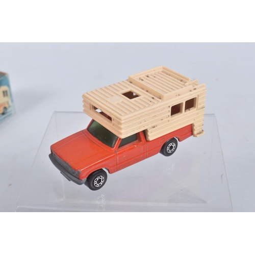 192 - FIVE BOXED MATCHBOX SUPERFAST 75 MODEL CARS, the first a New 54d Mobile Home, cream body with black ... 