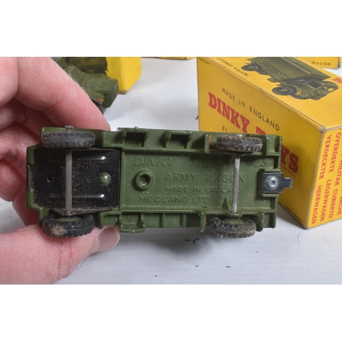 193 - A QUANTITY OF BOXED DINKY TOYS MILITARY VEHICLES, Bedford RL 3T Army Wagon, No.621, Bedford QL Army ... 