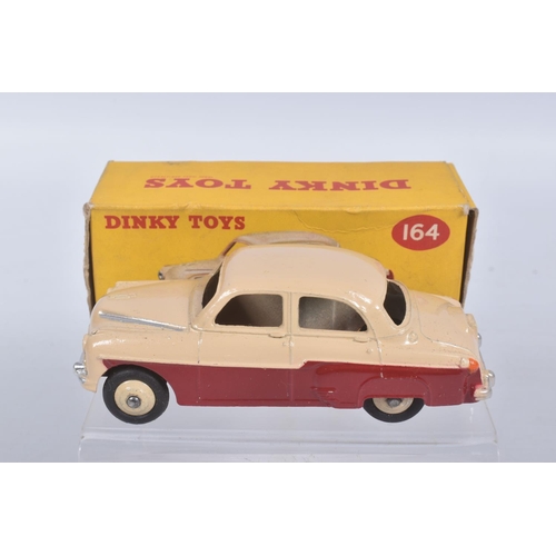 194 - TWO BOXED DIE CAST DINKY TOYS MODEL VEHICLES, the first a Vauxhall Crest Saloon, reference 164, Maro... 