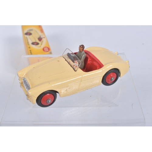 195 - TWO BOXED DIE CAST DINKY TOYS MODEL VEHICLES, the first a Austin Healey '100' Sports car, reference ... 