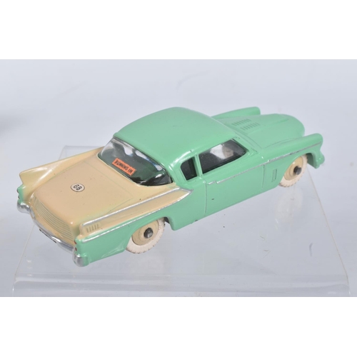 196 - TWO BOXED DIE CAST DINKY TOYS MODEL VEHICLES, the first a type 2 Studebaker Golden Hawk, reference 1... 