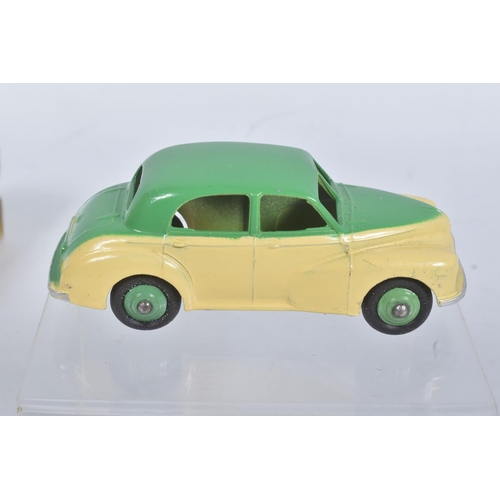 197 - A BOXED DIE CAST DINKY TOYS MORRIS OXFORD SALOON MODEL VEHCILE, box 3, reference 159, cream lower bo... 