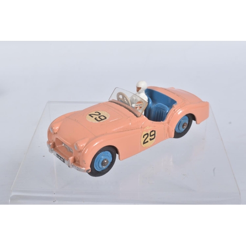 198 - TWO BOXED DIECAST DINKY TOYS MODEL SPORTS CARS, the first a Triumph TR2 Sports car, reference 111, s... 