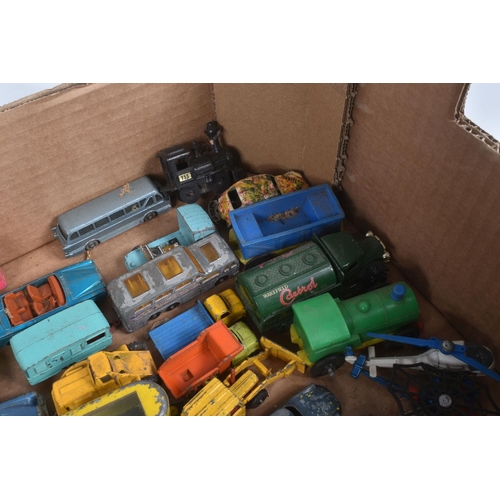 213 - A QUANTITY OF UNBOXED AND ASSORTED PLAYWORN DIECAST VEHICLES, Matchbox, Husky including Studebaker W... 