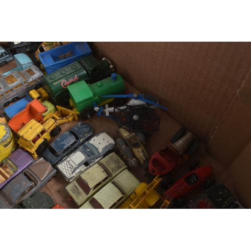 213 - A QUANTITY OF UNBOXED AND ASSORTED PLAYWORN DIECAST VEHICLES, Matchbox, Husky including Studebaker W... 