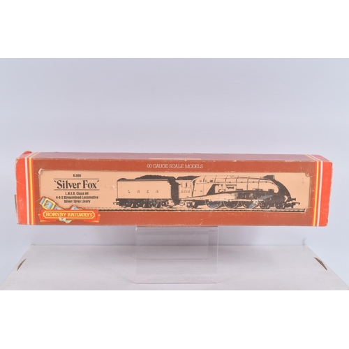 223 - THREE BOXED HORNBY RAILWAYS OO GAUGE A4 CLASS LOCOMOTIVES, 'Silver Fox' No.2512, L.N.E.R. grey liver... 