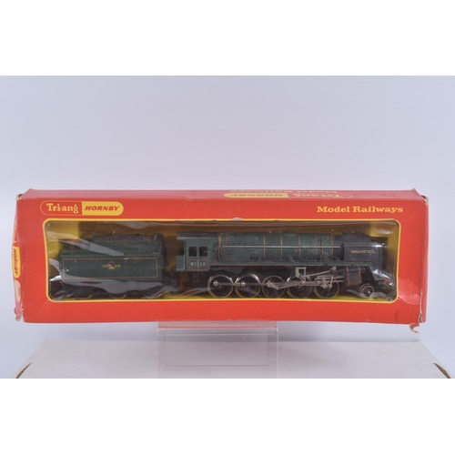 228 - THREE BOXED TRI-ANG HORNBY AND HORNBY RAILWAYS OO GAUGE B.R. LOCOMOTIVES, Britannia class 'Britannia... 