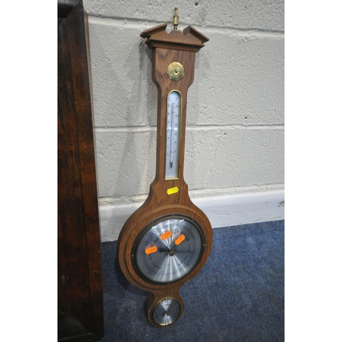 189 - JEROME AND CO, AN AMERICAN WALL CLOCK, with two weights, one pendulum, and one winding key, along wi... 