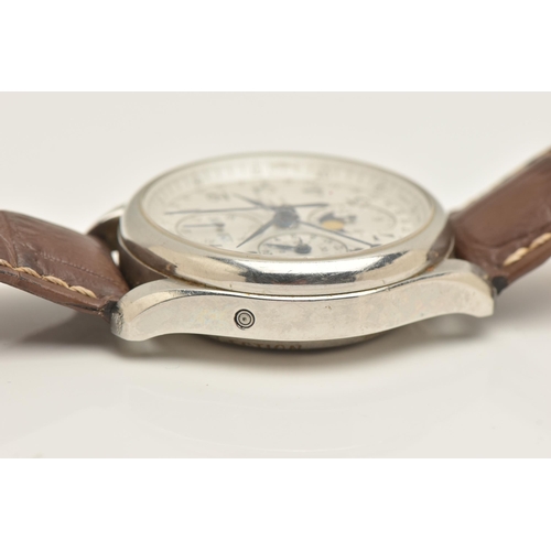 407 - A 'LONGINES' MASTER COLLECTION WRISTWATCH, automatic movement, round chronograph dial, moonphase, da... 