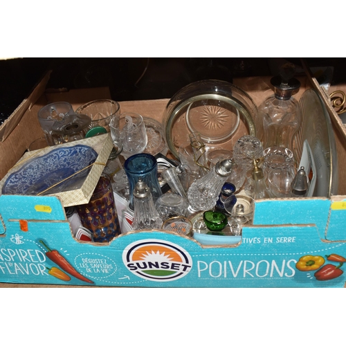 890 - FIVE BOXES OF ASSORTED GLASSWARE to include assorted drinking glasses comprising shot glasses, aperi... 